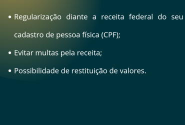DECLARAÇÃO DE IMPOSTO DE RENDA – PF
